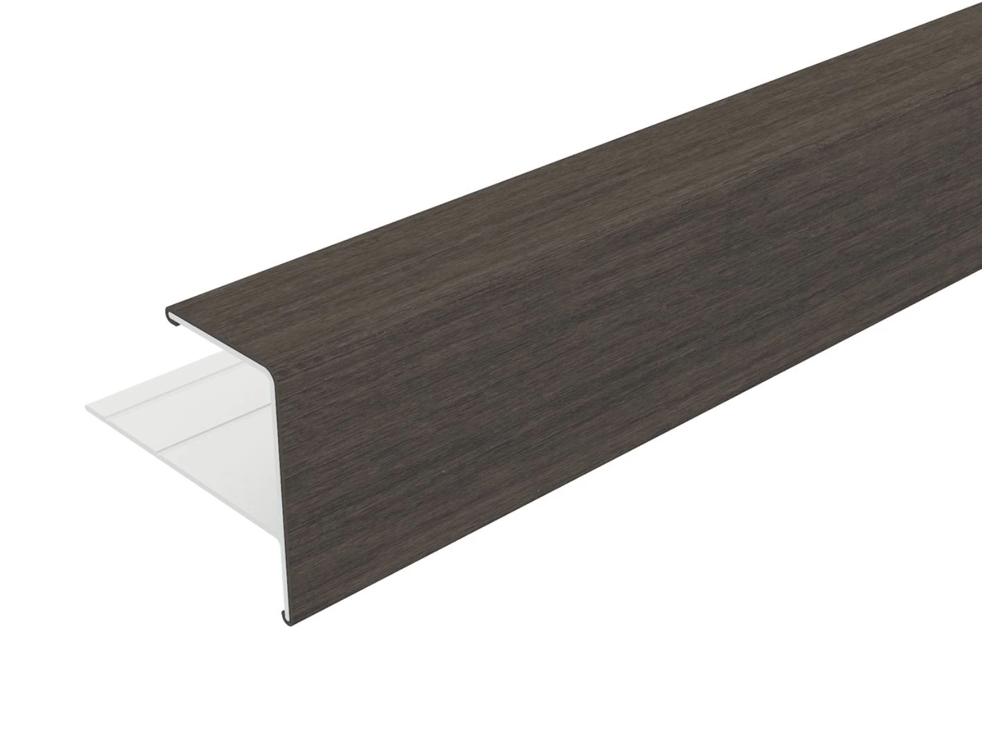 Aluminium Eindprofiel 5 x 5 cm (50 x 50 mm) Donkergrijs - Lengte 300 cm - Afbeelding 1